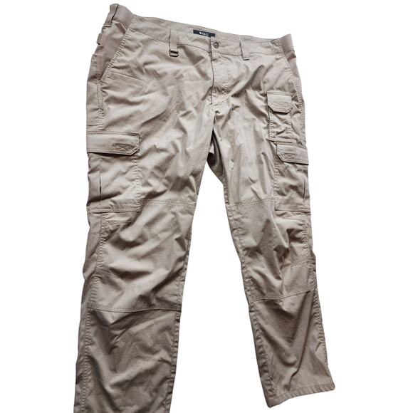 5.11 Tactical Pants Mens 42x30 Cargo Khaki Ripstop Utility Work Outdoor Hiking - Picture 7 of 15